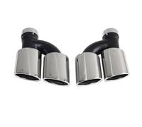 Tubo Escape Automóvil Juego 2 Tubos Escape Traseros Acero Inoxidable Doble Salida Coche, Silenciador Negro, Boquilla 60 Mm, Para A4 Para A5 Para A6 Para A7 S4 S5 S6 S7.(Lavender)