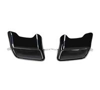 Tubo escape coche 1 Par De Puntas De Escape De Acero Inoxidable Para Range Para Rover Sport Para L494 2018 Silenciador Trasero Boquilla Repuesto Punta de silenciador(Negro)
