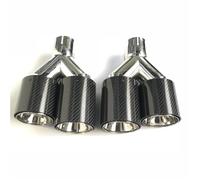 Tubo escape coche 1 Par De Puntas De Silenciador De Escape Cuádruple De Fibra De Carbono Boquillas De De Escape Para Punta de silenciador(ID 80MM-OD 93MM)