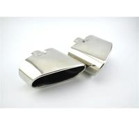 Tubo escape coche 1 Par De Silenciadores De Tubo De Escape Dobles Cromados De Acero Inoxidable Para X5 E70 2000-2016 Punta de silenciador