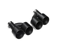 Tubo escape coche 1 Par Puntas Tubo Escape Para 535i 535d F10 F11 F18 Actualización Parachoques Para M5 Silenciador Tubo Escape Cuádruple De Escape Punta de silenciador(Black A)