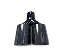 Tubo escape coche 1 Pieza De Silenciador De Tubo De Escape Universal De Doble Punta Color Negro Brillante Para Modificación De Coche Punta de silenciador(ID 51mm-OD 101mm)