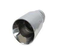 Tubo Escape Coche 1 Pieza Escape Universal Acero Inoxidable 304 Extremo Tubo Cromado Punta Coche Corte En Ángulo Recto Boquilla Escape(B silverin63-114mm)
