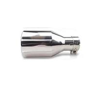 Tubo Escape Coche 1 Pieza Silenciador Borde Plano 51,5 MM A 102 MM Salida Tubo Escape Acero Inoxidable Para Modificación Coche(51 IN-102 OUT1)