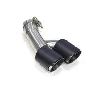 Tubo Escape Coche 1 Uds Punta Doble Para F30 F31 318i 2013-2016 Serie 3 Boquilla Tubo Punta Silenciador Acero Inoxidable(Carbon Fiber 318i)