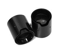 Tubo escape coche 2 Piezas Para Serie 2 F22 F23 Para M235i Para M240i F20 F21 Para M135i Para M140i Punta Escape Fibra Carbono ID60mm Punta De Silenciador Punta de silenciador(Negro)