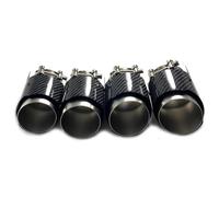 Tubo escape coche 4 Puntas De Escape De Fibra Carbono Para F87 Para M2 F80 Para M3 F82 F83 Para M4 Tubo De Escape Universal De 70 Mm Con Silenciador De Entrada Punta de silenciador(63mm Inlet)