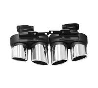 Tubo escape coche Accesorios de coche, punta para escape para Audi A6 A7 C8 2019 2020 2021 Up S6, busca silenciadores cuádruples para tubo(Prata)