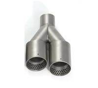 Tubo escape coche Boquilla De Escape Universal Para Silenciador Modificación Y Actualización Puntas Escape Doble Salida Con Diseño Panal Punta de silenciador(Right ID63-OD89mm)