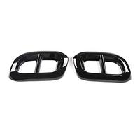 Tubo Escape Coche Coche Exterior ABS Negro/Plata Silenciador Tubo De Escape Cola Cubierta Pegatinas para Mercedes para Benz GLE GLC GLS W167 X253 X167 Coche de Cola Trasera Garganta (Color : 1)
