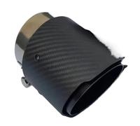 Tubo Escape Coche Coche Tubo Escape Fibra Carbono Mate Para Mazda CX5 CX4 Entrada 80 Mm Salida 101 Recto(Negro)