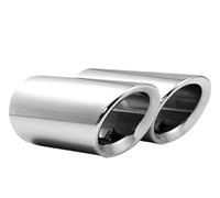 Tubo Escape Coche Consejos Para El Silenciador De Escape Para A1 A3 A4 A5 A6L Q3 Q5 Q7(75mm Silver)