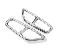 Tubo Escape Coche Embellecedores De Cubierta De Tubo De Escape para Silenciador De Coche para Serie 5 G30 G31 2017-2022 Piezas Exteriores De Acero Inoxidable Tubo Escape Doble para Coche(Plata)