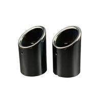 Tubo escape coche Punta de extremo para escape coche, 2 uds., para tubo entrada para Audi A5, acero inoxidable 88mm, garganta trasera(Negro)