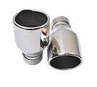Tubo Escape Coche Punta Silenciador Rizada Tubo Escape Angular Acero Inoxidable Con Corte Universal 1 Pieza Boquilla Escape(114mm Outlet)
