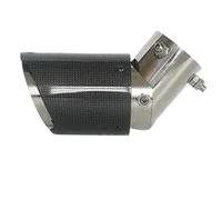 Tubo Escape Coche Tubo De Escape Fibra Carbono Real Ajustable Ángulo Universal Mate 63-89 Mm 63-101(2 In 60mm Out 101mm)