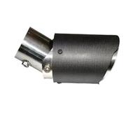 Tubo Escape Coche Tubo Escape Fibra Carbono Real Ajustable En Ángulo Universal Mate Recto Para Coche 63-89 Mm 63-101 Deflectores Escape(In 60mm Out89mm)
