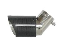 Tubo Escape Coche Tubo Escape Fibra Carbono Real Ajustable En Ángulo Universal Mate Recto Para Coche 63-89 Mm 63-101 Deflectores Escape(In 60mm Out101mm)