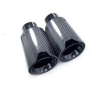 Tubo Escape Coche Tubo Escape Una Pieza Para Coche Serie M Punta Silenciador Trasera Fibra Carbono Brillante Universal Diámetro Interior 86Mm Exterior 105(ID 51mm-OD 105mm)