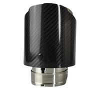 Tubo Escape Coche Tubos De Escape Universales Fibra Carbono Para Coche 1 Pieza Acero Inoxidable Pulido Con Acabado Brillante Boquilla 76,2 Mm A 114(63.5mm-89mm)