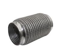 Tubo Escape Conector Tubo Silenciador Acero Inoxidable Universal, Tubo Escape Coche Soldado, Conexión Flexible Telescópica, Fuelle Malla Acero Tubo Cola Coche(57MM-165MM)