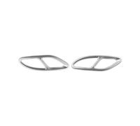 Tubo escape de coche Embellecedor De La Punta Del Tubo De Escape Para Mercedes Para Benz Clase ABE GLC(Plata)