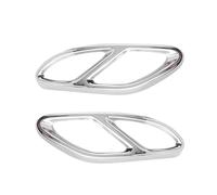 Tubo escape de coche Para Mercedes Para Benz A B C E GLA GLC GLE GLS CLS Clase Escape Trasero Silenciador Tapa Tubo Amortiguamiento Marco De Garganta Trasera(Plata)