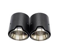 Tubo escape del coche 1 par de extremos para escape fibra carbono para punta silenciador tubo para BMW M2 F87 M3 F80 M4 F82 F83 M5 F10 M6 F12 F13 X5M X6M(1-70mm)
