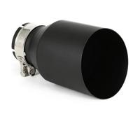 Tubo escape del coche 1 pieza de tubo de escape universal de acero inoxidable negro mate para coche, punta de silenciador recta simple Tubo silenciador escape(54MM IN 89 OUT)