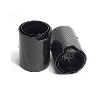 Tubo escape del coche 2 uds 67MM fibra de carbono tubo para escape coche para para BMW 1 3 4 M2 F87 M3 F80 M4 F82 F83 M5 F10 M6 F12
