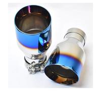 Tubo Escape Del Coche Brida De Acero Inoxidable Quemado Azul Para Coche Extremo Tubo Escape Biselado Para Punta Silenciador Borde 1 Ud