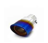Tubo escape del coche Para Citroen C2 C4, silenciador de tubo para escape trasero coche, para garganta trasera, punta final(Straight Blue)