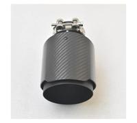 Tubo escape del coche Para X5 323 Tubo de escape negro brillante de fibra de carbono Tubo de escape universal de acero inoxidable con micropuntas Tubo silenciador escape(76mm-89MM)