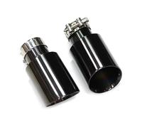 Tubo escape del coche Punta de silenciador acero inoxidable negro para coche, 1 pieza, salida con borde biselado, tubo de escape modificado universal Carenado del tubo escape(ID60MM OD101MM)