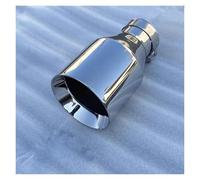 Tubo escape del coche Silenciador 76MM IN-101MM OUT Acero inoxidable Silenciador universal Cuello escape Modificación automóvil Tubo escape 170cm largo(Flat)