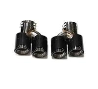 Tubo escape del coche Silenciador de escape mejorado con cuatro puntas de fibra de carbono y acero inoxidable para G20 G21 M340i 2019+ Carenado del tubo escape(Carbon Fiber E)