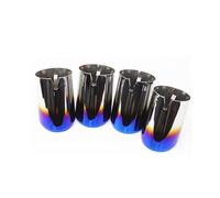 Tubo escape del coche Silenciador de punta para escape acero inoxidable para coche, 4 piezas, para tubo para BMW F87 M2 F80 M3 F82 F83 M4 F10 M5 F12 F13 M6(Azul)