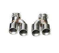 Tubo escape del coche Silenciador de tubo de escape de fibra de carbono de cuatro puntas para M340i, G20, G21, G22, G23, M440i, G42, M240i(Silver A)