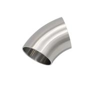 Tubo escape del coche Tuyau d'échappement automobile avec silencieux soudé, coude à 45 degrés, soudure bout à bout sanitaire, épaisseur paroi 1,5 millimètre Carenado del tubo escape(76mm)