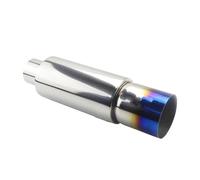 Tubo Escape Escape Universal Acero Inoxidable Para Motocicleta Y Coche Silenciador Con Punta ID 51MM 57MM 63MM Salida 90mm Tubo Escape Con Estilo Tubo Cola Coche(BLUE 63MM)