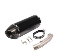 Tubo Escape For DUKE 125 200 250 390 RC390 2017-2020 Motorcycle Exhaust System Modified Link Pipe Muffler Carbon Fiber Completo(C)