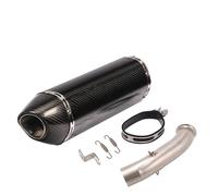 Tubo Escape For DUKE 125 200 250 390 RC390 2017-2020 Motorcycle Exhaust System Modified Link Pipe Muffler Carbon Fiber Completo(D)