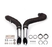 Tubo Escape La Motocicleta Para Softail Para Sportster 883 1200 Motocicleta Escape Para Bicicleta Codo Para XL883 Tubo Escape Moto(C heat shield tape)