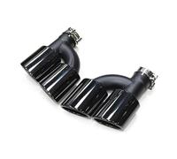 Tubo Escape Modificación del Tubo De Escape para A4 A5 A6 A7 S4 S5 S6 Y S7 Silenciador Doble Salida Silenciador Escape Coche(Negro)