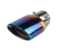 Tubo Escape Modificado Garganta Cola Correa General Automóvil Boquilla Cola Acero Inoxidable Garganta Cola Silenciada Correa Negra Plateada(Straight baked blue)