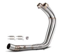 Tubo Escape Modificado Motocicleta Tubo Cabecera Enlace Frontal 51mm Para MT07 FZ07 Para Tracer 7 XSR700 R7 2014-2024 Tubo escape motocicleta(Type B)