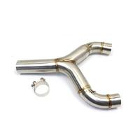 Tubo Escape Motocicleta 51MM Tubo Conexión Medio Doble Salida Modificado Para Aprilia Para Shiver 750 2016-2021 silenciador motocicleta