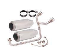 Tubo Escape Motocicleta Para GROM Para MSX125 SF125 Completo Escape Motocicleta Silenciador Escape Doble Orificio Modificado Tubo Enlace Frontal 51mm(Type D)
