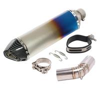 Tubo Escape Motocicleta Para S&uzuki Para V-STROM 1000 DL1000 DL 1000 2014-2019 Sistema Motocicleta Intermedio Silenciador Tubo Escape Deslizante(C)