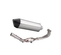 Tubo Escape Motocicleta Para T-MAX560 2017-2023 Sección Frontal De Acero Inoxidable Con Cubierta De Fibra De Carbono Y Sección Trasera De Séptima Fuerza(Front section+titanium color)